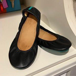 Tieks Black Leather Flat